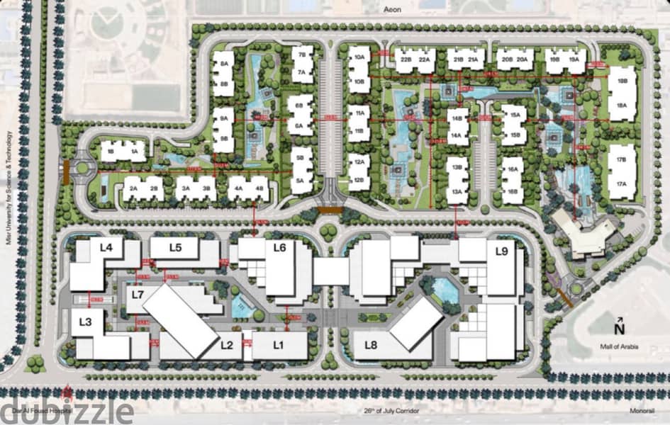 Apart 184 SQM in Ever West Compound Fully Finished Direct Mall Of Arab 1