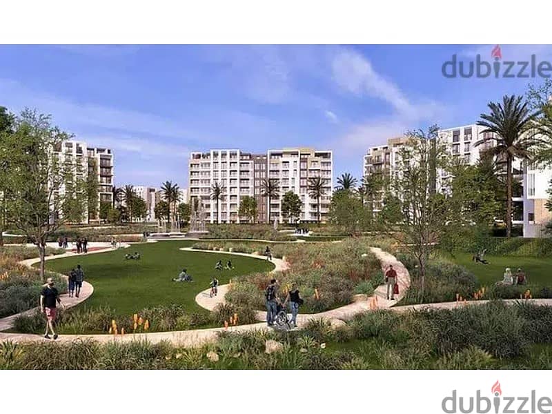 In installments 204 m apartment for sale view landscape fully finished with a. c 3 bedrooms in Zed east 1