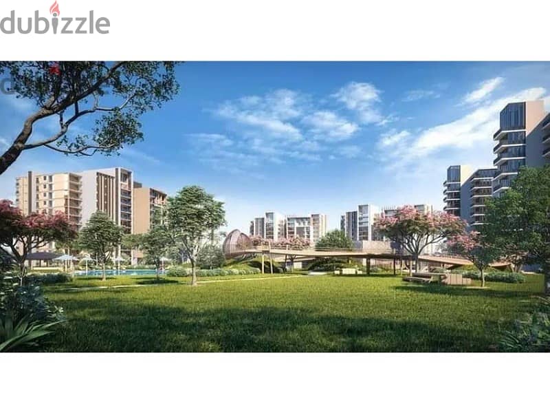 In installments 204 m apartment for sale view landscape fully finished with a. c 3 bedrooms in Zed east 6