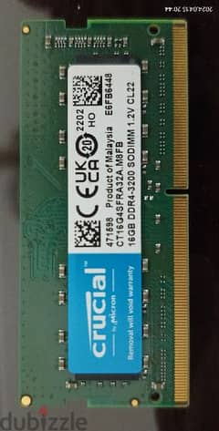 رام 16Gb كروشال DDR4