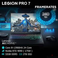 Lenovo Legion Pro 7 / Core i9 / RTX 4090 / 2TB SSD / 32GB Ram
