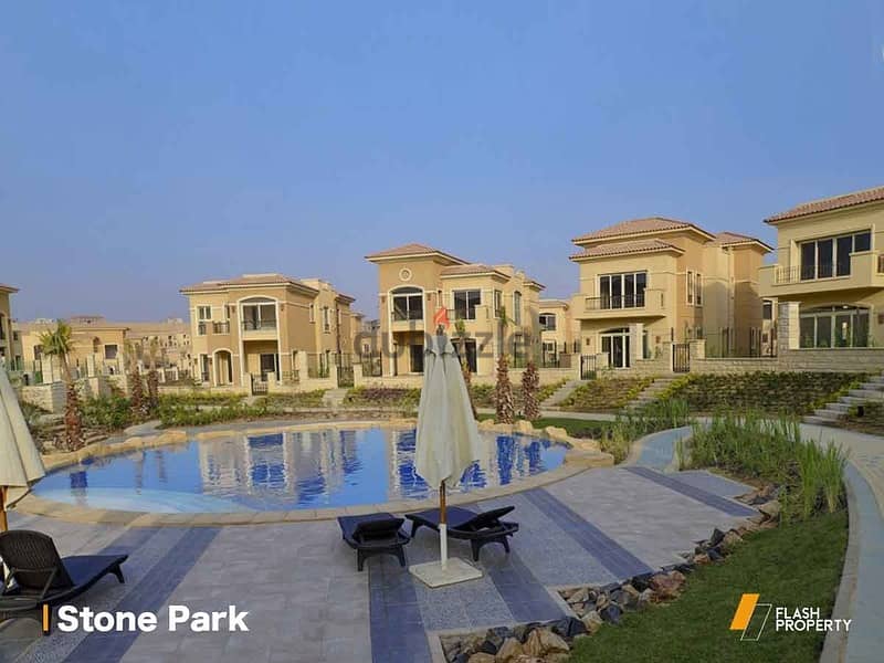 بأفضل موقع في التجمع الخامس شقه 163م للبيع في ستون بارك  Apartment for sale 163m the best location in new cairo 7