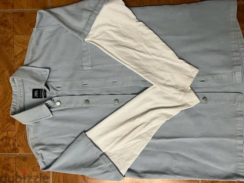 Zara original long sleeve with back print قميص زارا اصلي بكم طويل 2