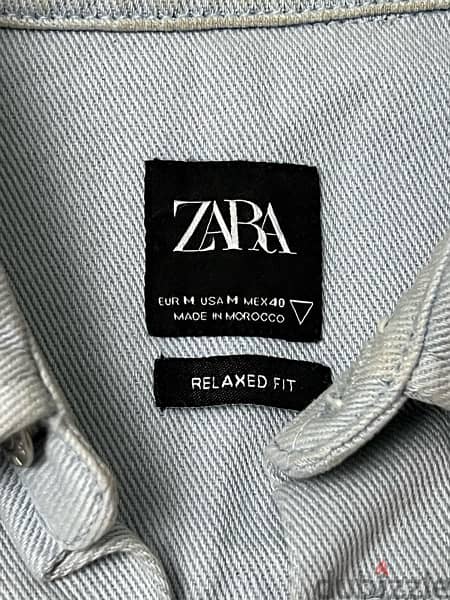 Zara original long sleeve with back print قميص زارا اصلي بكم طويل 4
