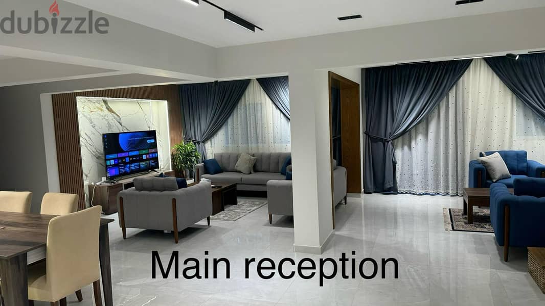 Furnished ground floor apartment for rent in degla شقه للايجار فى دجله 3