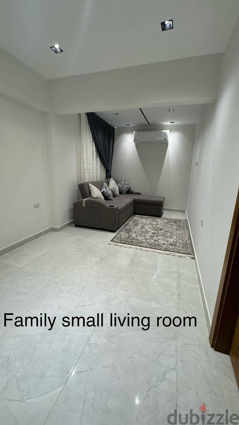 Furnished ground floor apartment for rent in degla شقه للايجار فى دجله 10