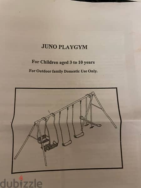 Juno Playgym ( 4 swings ) Used 1
