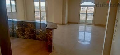 Apartment for rent, south of the academy, in front of the police academy, near Mustafa Kamel axis and full up gas station.  View is open
