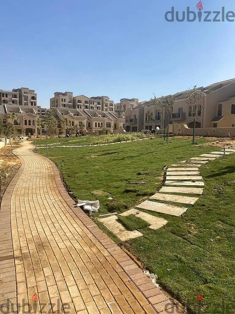 apartment 215 m with garden 110 m prime location , green square mostakbal 1