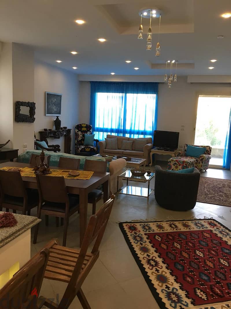 Furnished 3 beds Apart in Park View – Hassan Allam New Cairo beside The Water Way 1