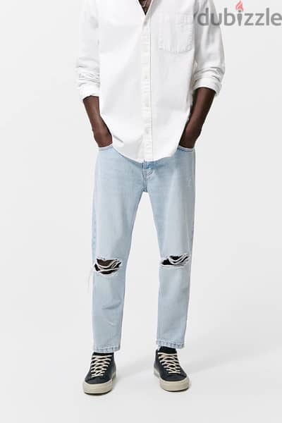 zara original men jeans with ticket size 36(XS) زارا جينز اصلى جديد 1
