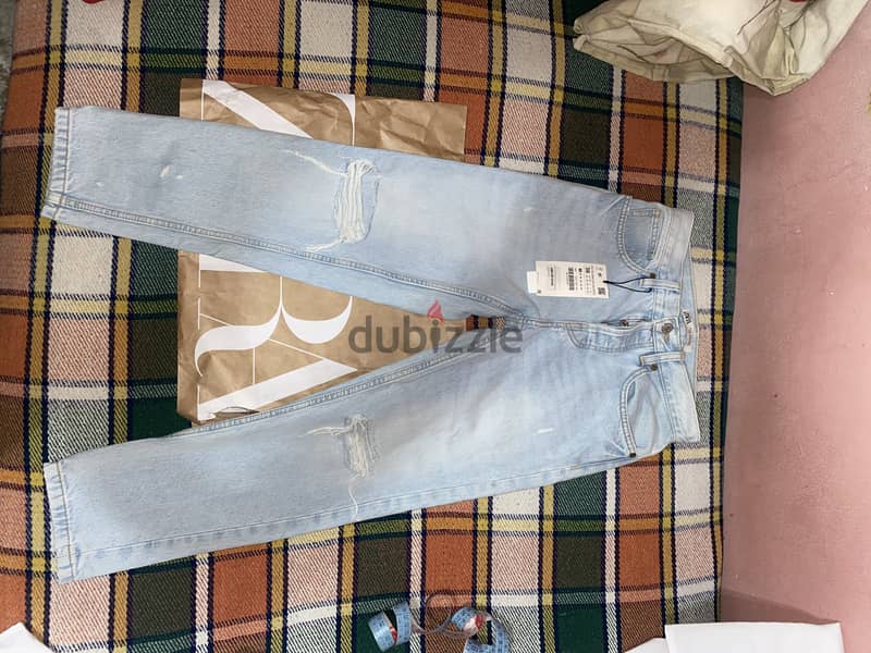 zara original men jeans with ticket size 36(XS) زارا جينز اصلى جديد 11
