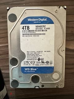 للبيع هارد ٤ تيرا ويسترن ديجيتال ازرق بحاله ممتازه   4TB HDD WD 0