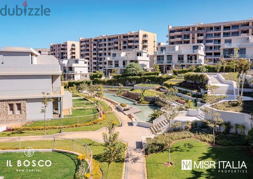 A 114 sqm apartment ready to move in the best projects of the  new capital at Misr Italia  Company IL Bosco City 1