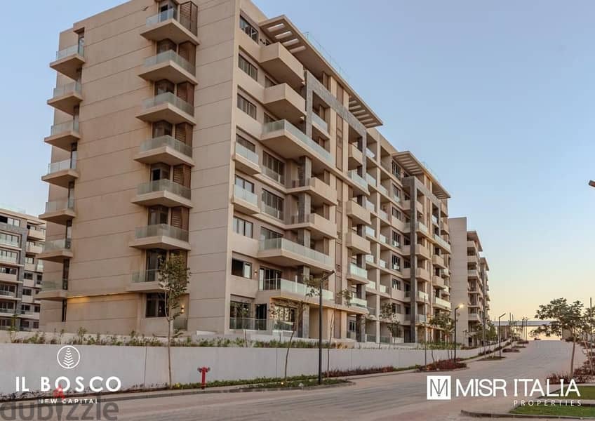 A 114 sqm apartment ready to move in the best projects of the  new capital at Misr Italia  Company IL Bosco City 2