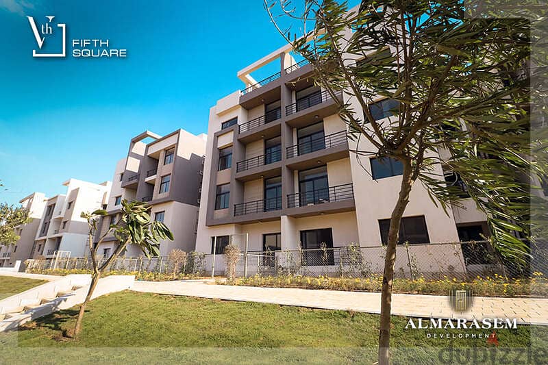 Own your immediate 3-bedrooms apartment in New Cairo in Fifth Square Compound In installments over the longest payment plan View on the landscape 15