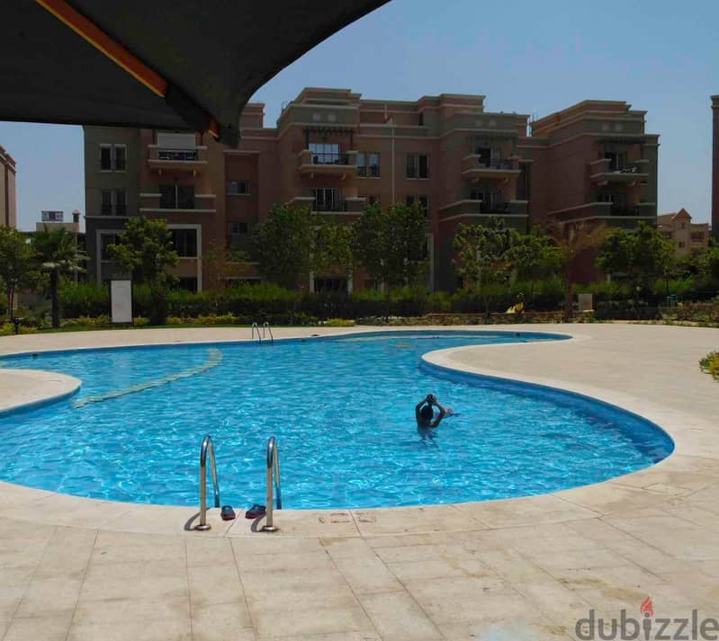 Apartment for rent in Katameya Plaza Compound, semi furnished, with kitchen and air conditioners, 4 bedrooms, 273 meters 2
