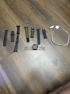Apple Watch Series 3 and 4 straps and charger and box