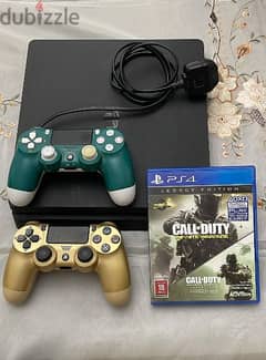 ps4 slim 500 gb and call of duty infinite warfare used good condition 0