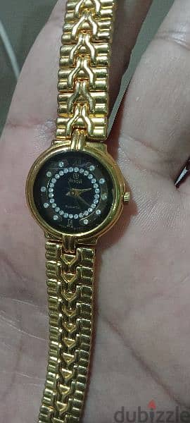 ساعة حريمى  swistar  18k  gold لم تستخدم محتاجة حجر من 35 سنة بحالتها 3