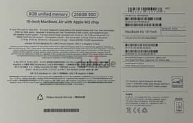 macbook Air m3 15.3 inch 8gb 256g new sealed