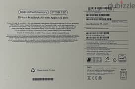 macbook Air m3 15.3 inch 8gb 512g new sealed