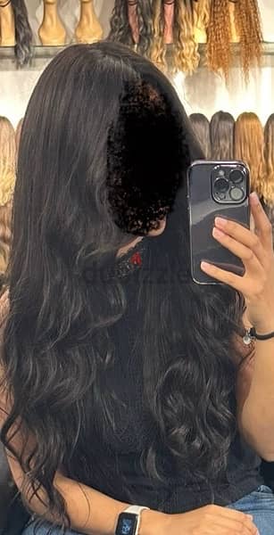 NEW Long black wig by Eman Youssry 0