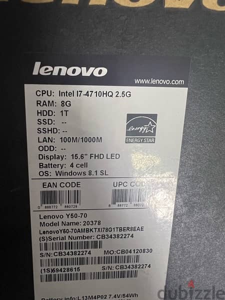 Lenovo y50-70 gaming laptop 7