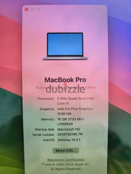Apple macbook pro 2020 Intel 0
