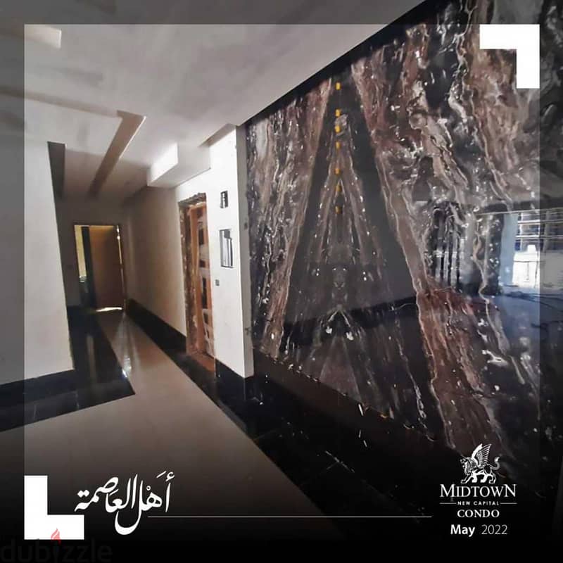 Apartment with a 35% discount, with an area of ​​​​210 square meters in the Administrative Capital, in the R7 district, in the Midtown Condo compound 10