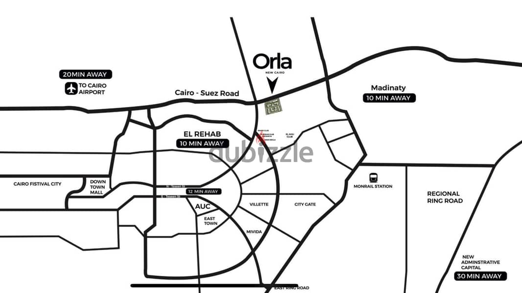شقه للبيع 158 متر للبيع فى التجمع الخامس ORLA Residence new cairo 2