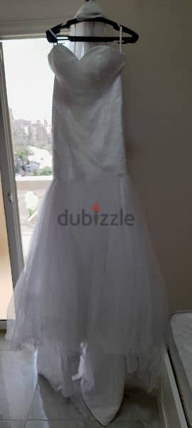 فستان زفاف بالطرحه 1