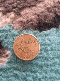 50 سنت يورو قديم سنة 2002