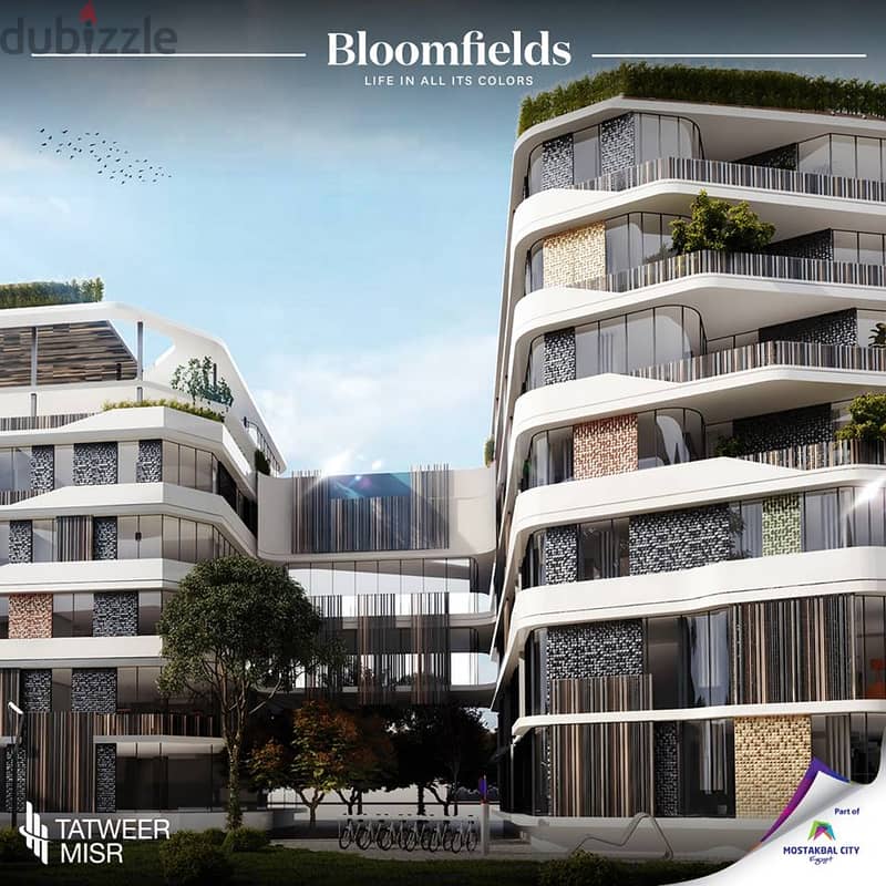 شقة للبيع 110م في مستقبل سيتي من تطوير مصر Bloomfields 2