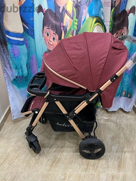 baby stroller belecoo used one time like new 2