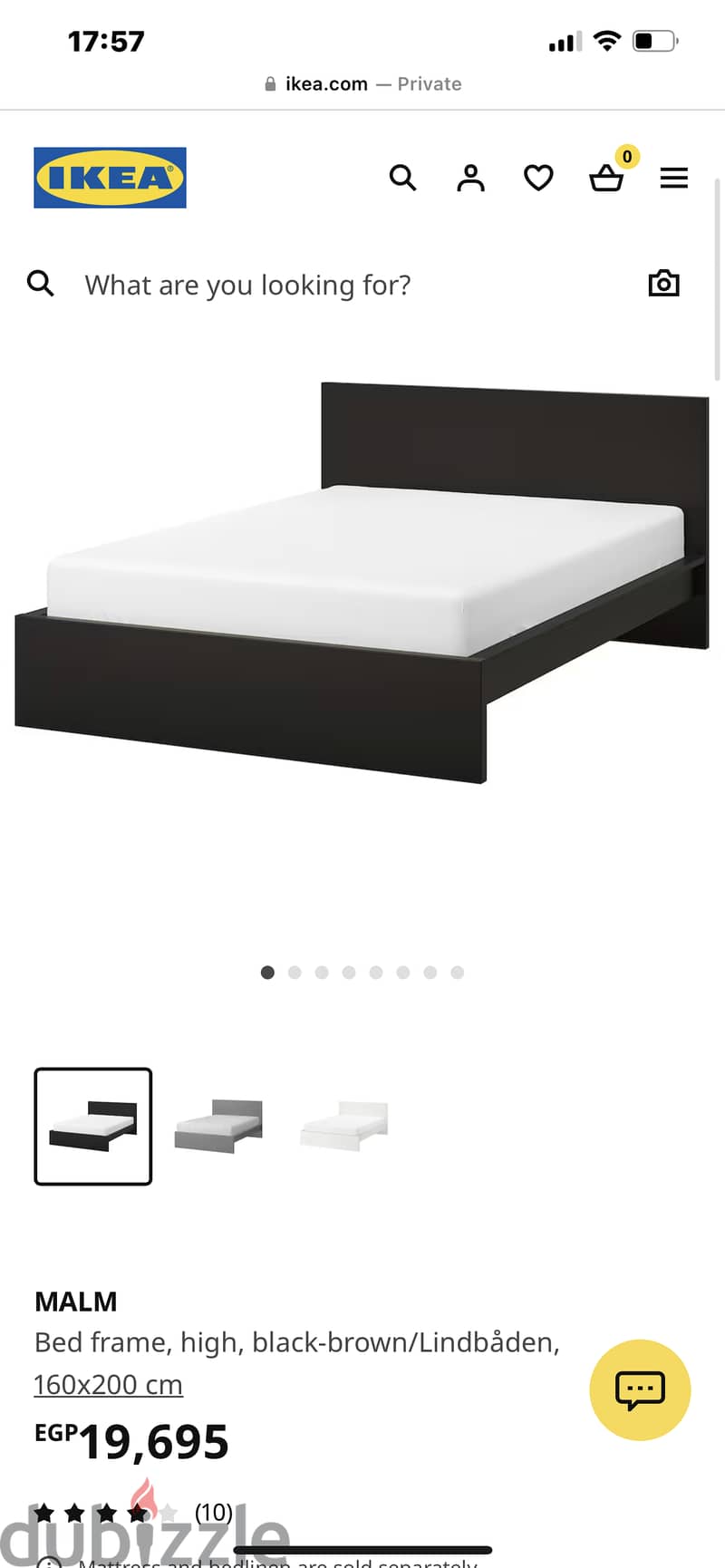 BRAND NEW, NEVER USED, RIGHT OUT OF BOX IKEA 160x200 MALM BED 2