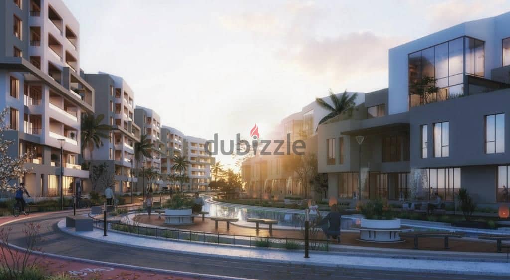 Fully finished 3-bedroom apartment for sale in a fully serviced compound near Madinaty 2