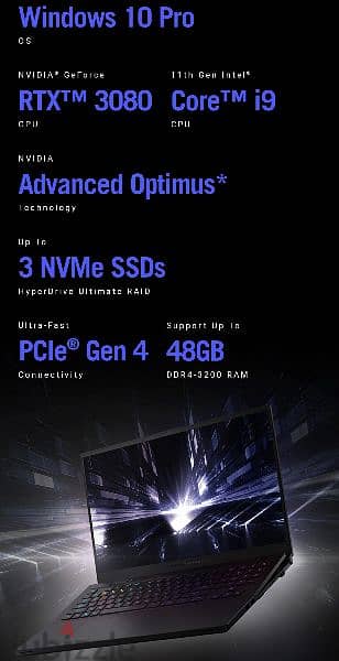 Asus Rog Zephyrus S17, RTX 3080 16 GB, Core i9 11900 H, 32 GB Ram 7