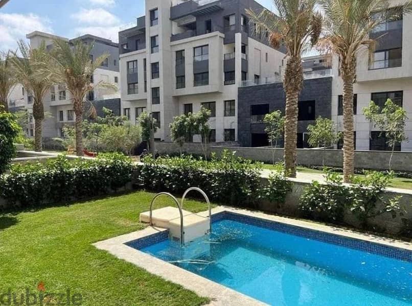 Apartment with garden for sale, 3 bedrooms + nanny room in Trio Gardens compound , Fifth Settlement 0
