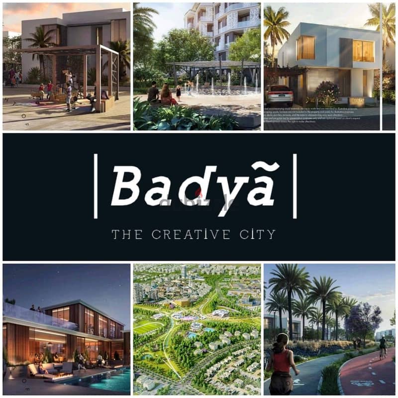 Villa x1 Badya Palm Hills October Badya palm hills Area: 550 sqm + penthouse or roof: 100 sqm Ground floor, first floor and roof 4 master bedrooms (1 3