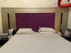 Mahrez Krema Bed king size with its vanity.