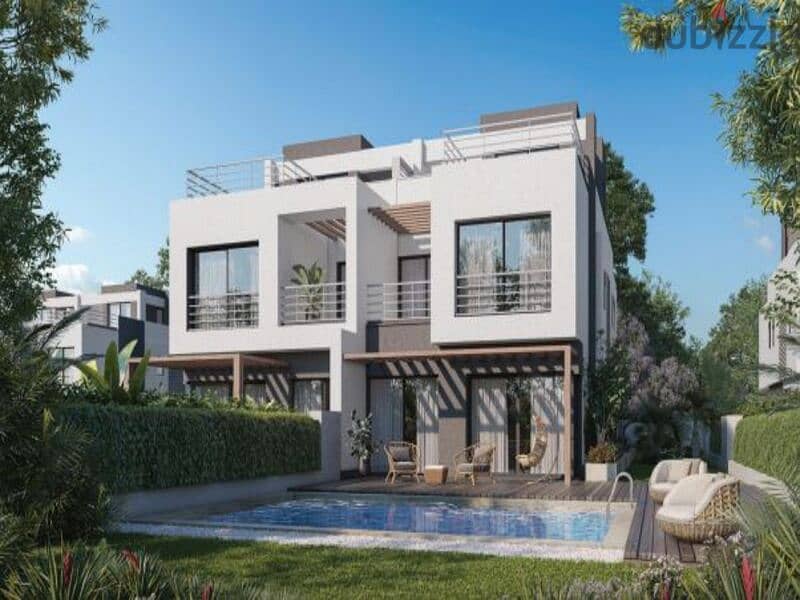Twin house villa, immediate receipt, for sale in Palm Hills New Cairo Compound, Fifth Settlement 6
