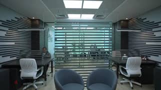 مكتب للايجار  300 متر  قابل للتجزئه في منطقة البنوك بالقرية الذكية مبني لينكس للشركات