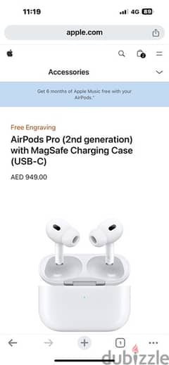 AirPods Pro (2nd generation) with MagSafe Charging Case (USB-C) 0