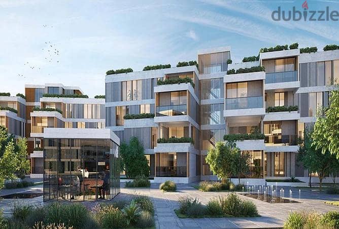 Apartment for sale finished in Vye Sodic Compound, Sheikh Zayed, View Landscape, on Dabaa Road 1