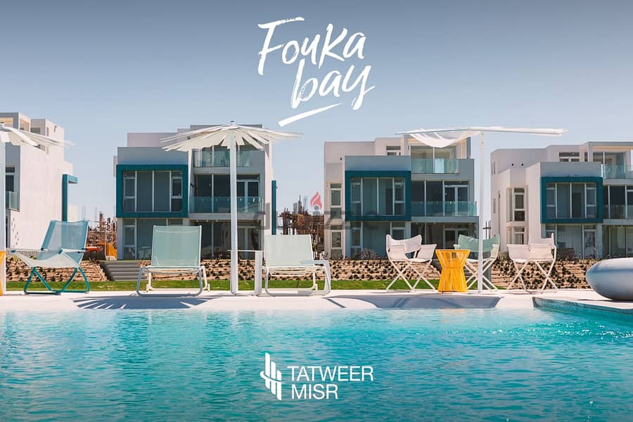 For sale townhouse corner, first row, private sea view, in Fouka Bay, North Coast, Ras El Hekma, next to Hacienda Bay 8