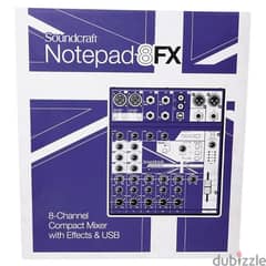 للبيع بأحسن سعر جهاز ميكسر ثمان قنوات SOUNDCRAFT NotePad-8FX 0