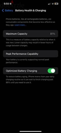 iphone XR 64GB battery 81%