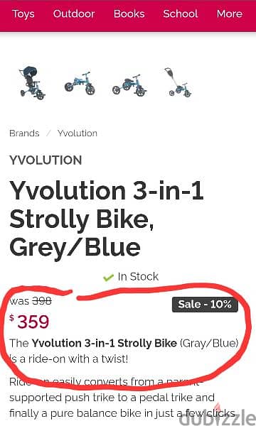 Yvolution Strolly bike 3 in 1 10