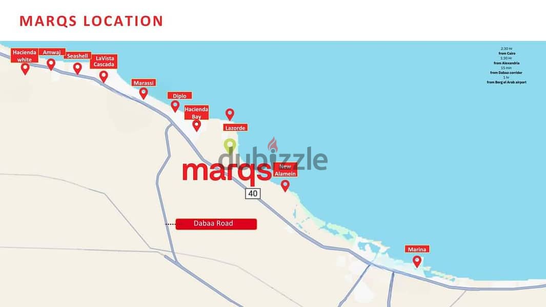شاليه للبيع 100 متر رائع مشروع ( Marqs ) في الساحل الشمالي North Coast THE MARQ بسعر اللونش  Launching price 2